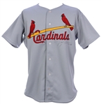 1997 Tony Fossas St. Louis Cardinals Signed Game Worn Road Jersey (MEARS LOA/JSA)