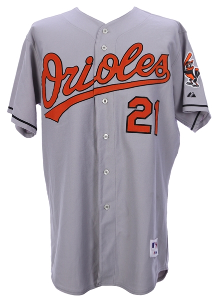 2001-02 Mike Hargrove Baltimore Orioles Game Worn Road Jersey (MEARS LOA)