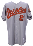 2001-02 Mike Hargrove Baltimore Orioles Game Worn Road Jersey (MEARS LOA)