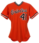 1988 Don Aase Baltimore Orioles Game Worn Alternate Jersey (MEARS LOA)