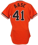 1988 Don Aase Baltimore Orioles Game Worn Alternate Jersey (MEARS LOA)