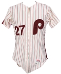 1981 Lonnie Smith Philadelphia Phillies Game Worn Home Jersey (MEARS LOA)
