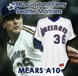 1982 Gaylord Perry Seattle Mariners Game Worn Home Jersey (MEARS A10) 300 Win Season