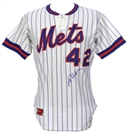 1980 Ron Hodges New York Mets Signed Game Worn Home Jersey (MEARS LOA/JSA)