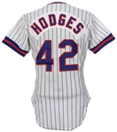 1980 Ron Hodges New York Mets Signed Game Worn Home Jersey (MEARS LOA/JSA)