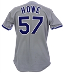 1983 Steve Howe Los Angeles Dodgers Signed Game Worn Road Jersey (MEARS LOA/JSA)
