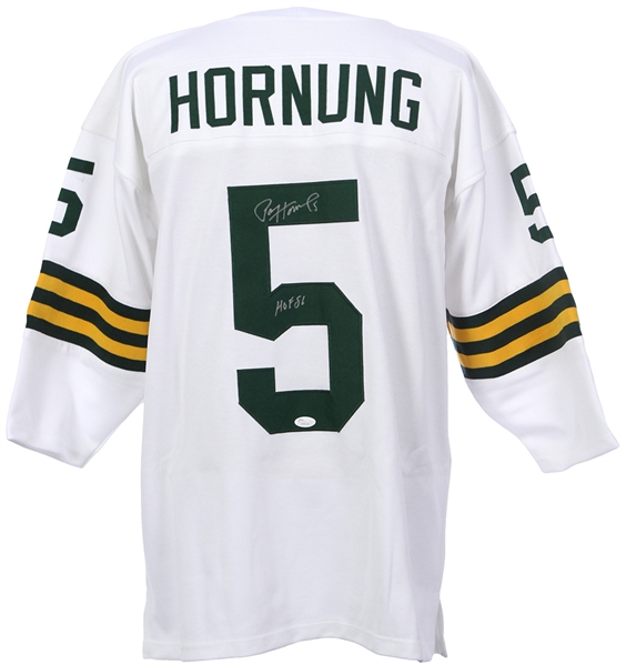 2000s Paul Hornung Green Bay Packers Signed & Inscribed "HOF 86" Jersey *JSA*