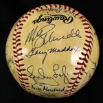1981 Philadelphia Phillies Team Signed ONL Feeney Baseball w/ 21 Signatures Including Mike Schmidt, Steve Carlton, Pete Rose & More (JSA)