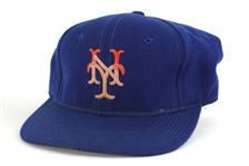 1990 Lou Thornton New York Mets Signed Game Worn Cap (MEARS LOA/JSA)