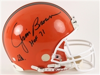 1995 Jim Brown Cleveland Browns Signed Full Size Helmet (JSA)