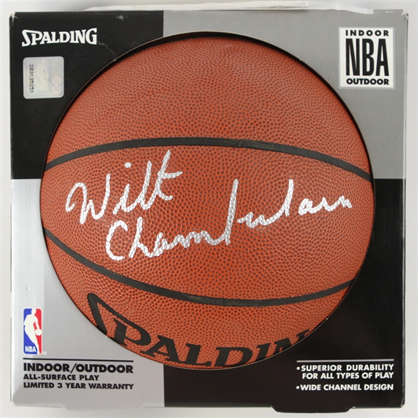 1997 Wilt Chamberlain Philadelphia Warriors Signed Basketball (JSA)