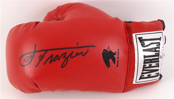 2000s Joe Frazier World Heavyweight Champion Signed Everlast Boxing Glove (JSA)