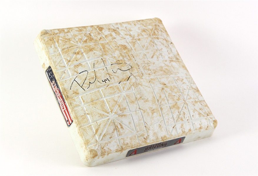 2016 (July 4) Paul Goldschmidt Arizona Diamondbacks Signed Game Used Base (MEARS LOA/JSA/MLB Hologram)