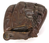 1940s Spalding Two Finger Store Model Baseball Fielders Mitt