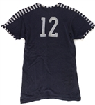 1940's-50's Phil. Sea #12 Game Worn Spanjian Sleeved Basketball Jersey (MEARS LOA)
