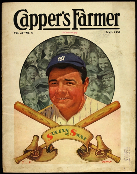 1935 Babe Ruth New York Yankees Capper’s Farmer Magazine
