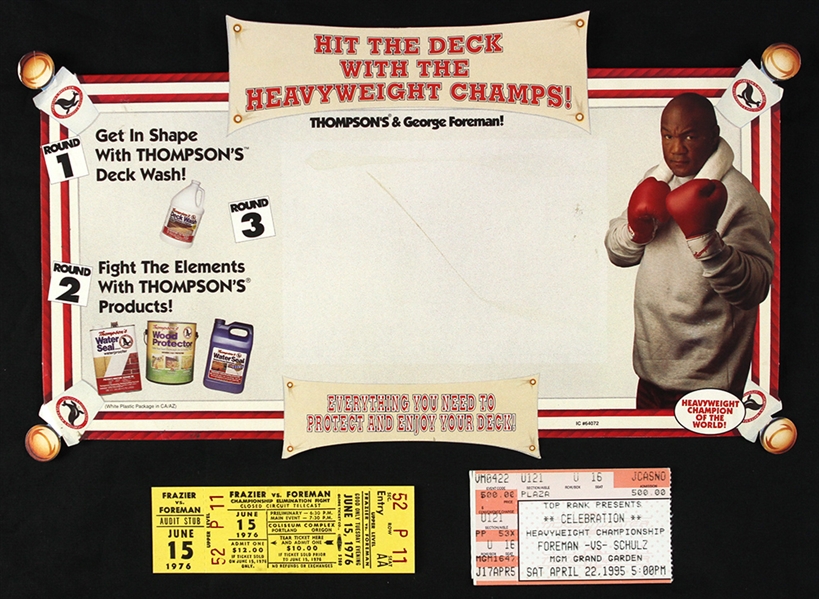 1990s George Foreman Thompson’s 9”x13” Die Cut Advertisement