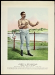 1863 John L Sullivan Currier & Ives 9”x12” Color Print