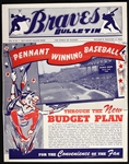 1949 Boston Braves Bulletin Vol 4, No.1 