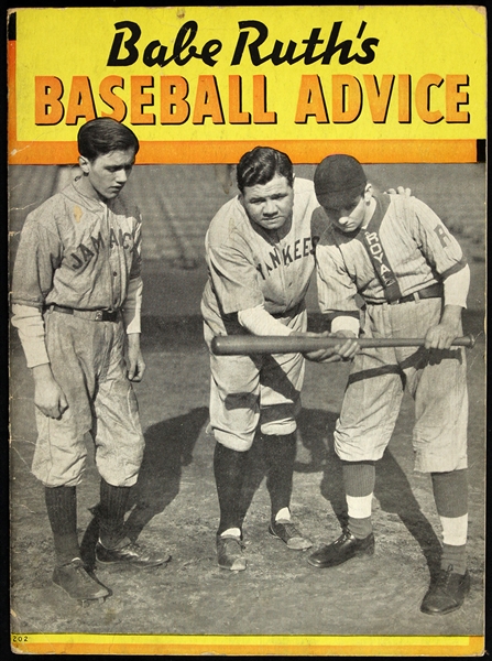 1936 Babe Ruth New York Yankees Baseball Advice Program