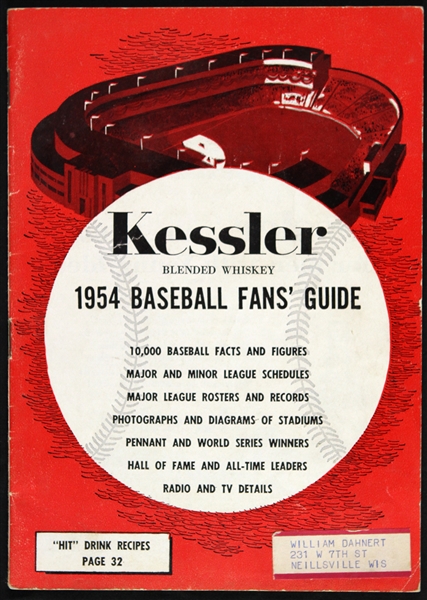 1954 Kessler Baseball Fan’s Guide (2)