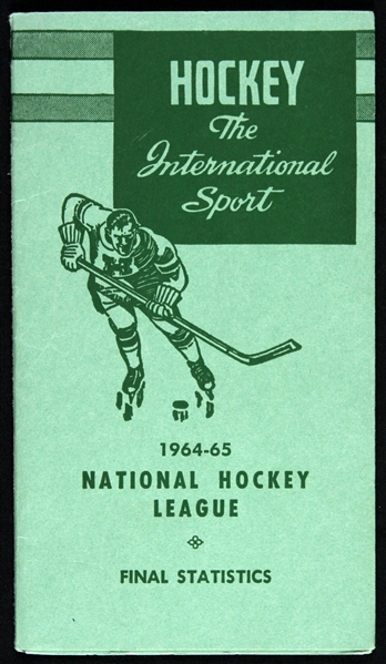 1964-1965 National Hockey League 4”x7” Pamphlet