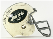 1973 circa New York Jets Helmet Signed by Joe Namath Game Worn Helmet (MEARS LOA/JSA) 
