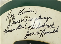 1973 circa New York Jets Helmet Signed by Joe Namath Game Worn Helmet (MEARS LOA/JSA) 