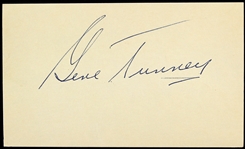 1954 Gene Tunney World Heavyweight Champion Signed 3" x 5" Index Card (JSA)