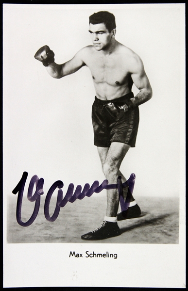 1930s Max Schmeling World Heavyweight Champion Signed 3.5" x 5.5" Photo (JSA)