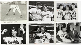 1954-63 Milwaukee Braves Photo Collection - Lot of 15