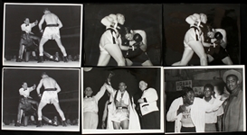 1930's-40's Joe Louis World Heavyweight Champion Photos & Newspaper Tale of the Tape - Lot of 11