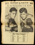 1930s-40s Joe Louis World Heavyweight Champion Photos & Newspaper Tale of the Tape - Lot of 11