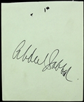 1980s Kareem Abdul Jabbar Jack Sikma Dual Signed 4.5"x 5.25" Cut (JSA)