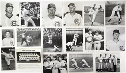1940's-70's Chicago Cubs Original Photo Collection - Lot of 51 w/ Ernie Banks, Ron Santo, Rogers Hornsby, Billy Williams & More