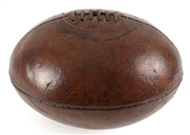1910s-20s Game Used Melon Shaped Football (MEARS LOA)