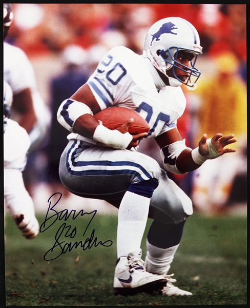 2000s Barry Sanders Detroit Lions Signed 8" x 10" Photo (JSA)