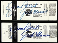1984 (April 7) Jack Morris Lance Parrish Detroit Tigers Signed Comsikey Park Tickets - Lot of 2 (JSA) Morris Throws No Hitter