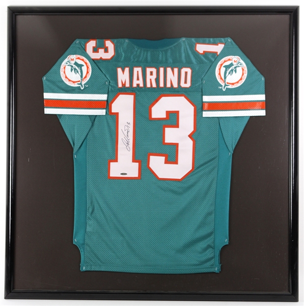 2000s Dan Marino Miami Dolphins Signed 42" x 42" Framed Jersey (JSA/Upper Deck)