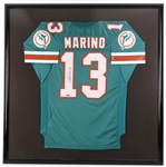 2000s Dan Marino Miami Dolphins Signed 42" x 42" Framed Jersey (JSA/Upper Deck)