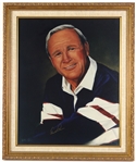 1990s Arnold Palmer 7 Time Major Champion Golfer Signed 20" x 24" Framed Lithograph (JSA)