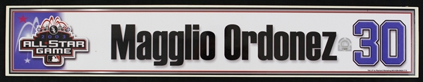 2003 Magglio Ordonez Chicago White Sox US Cellular All Star Game Locker Room Nameplate (MEARS LOA/MLB Hologram)
