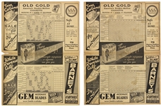 1936 New York Giants Cincinnati Reds Polo Grounds Scorecards - Lot of 2 w/ 1 Scored & 1 Unscored