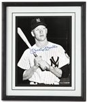 1980s Mickey Mantle New York Yankees Signed 12" x 14" Framed Photo (JSA)