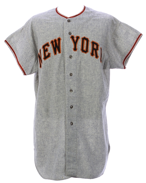 1954 Leo Durocher New York Giants Salesman Sample Road Jersey (MEARS LOA)