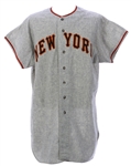 1954 Leo Durocher New York Giants Salesman Sample Road Jersey (MEARS LOA)