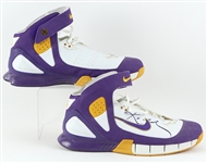 2003-04 Kobe Bryant Los Angeles Lakers Signed Nike Sneakers (MEARS LOA/Full JSA Letter)