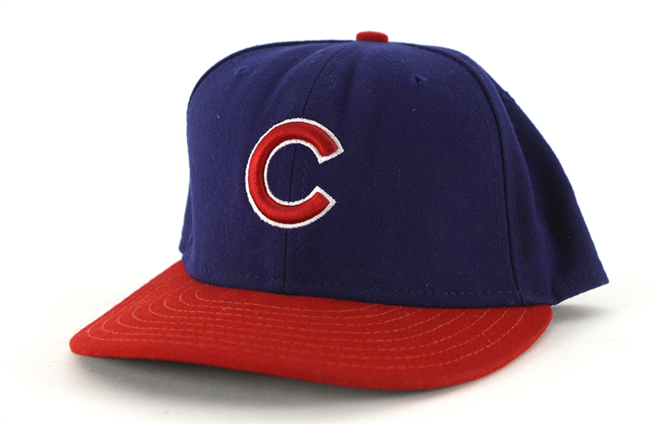 2008 Mike Fontenot Chicago Cubs Game Worn Road Cap (MEARS LOA)