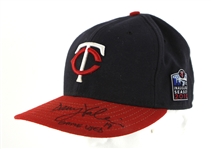 2010 Danny Valencia Minnesota Twins Signed Game Worn Cap w/ Target Field Inaugural Season Patch (MEARS LOA/JSA) Rookie Season