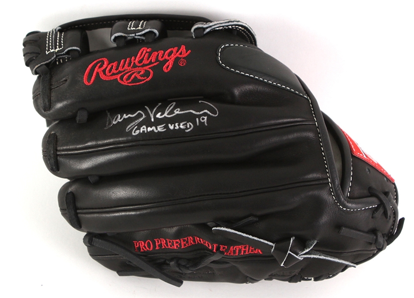 2010-11 Danny Valencia Minnesota Twins Signed Game Used Rawlings Fielders Mitt (MEARS LOA/JSA)